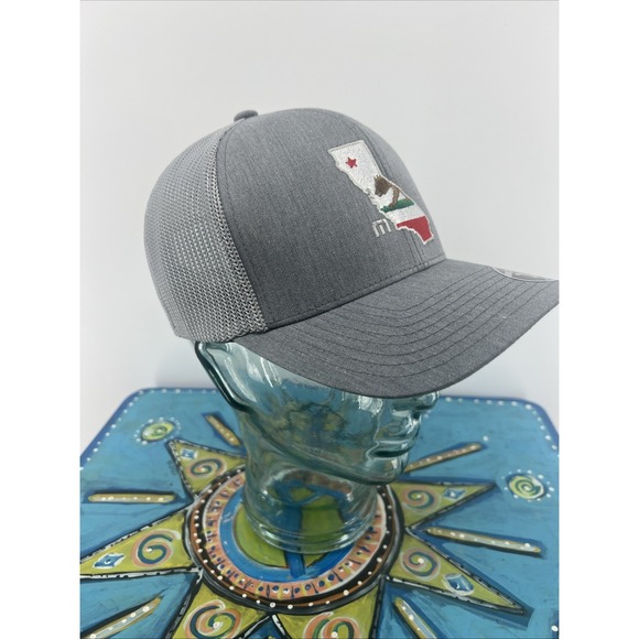 NEW Travis Mathew Stater 3.0 California Bear Snapback Hat Gray Flexfit Golf Hat - Picture 6 of 8